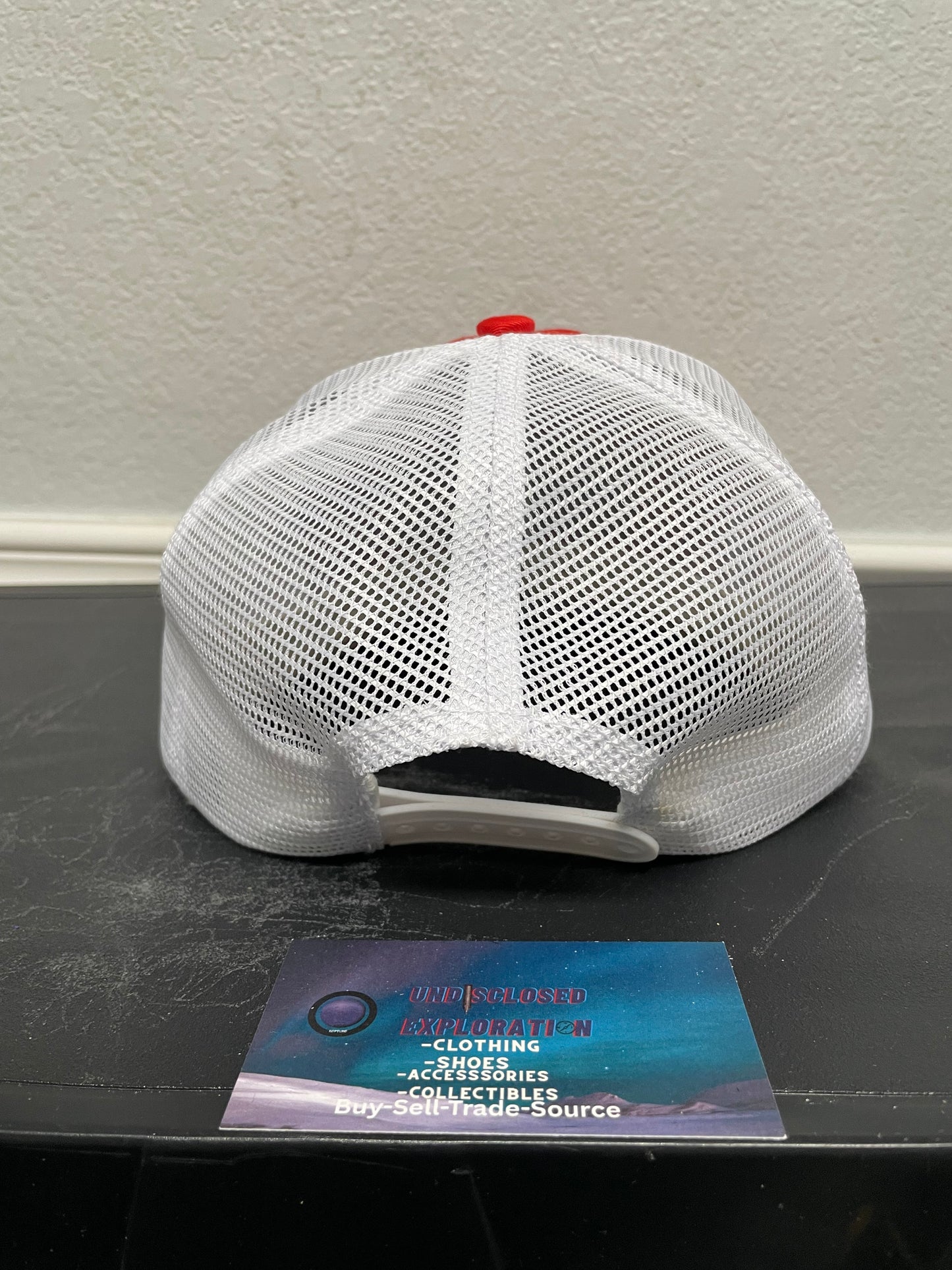 Honor The Gift red & white mesh hat