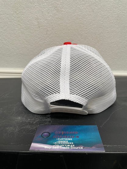 Honor The Gift red & white mesh hat
