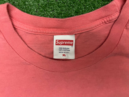 Supreme Scratch Tee Bright Coral 2018