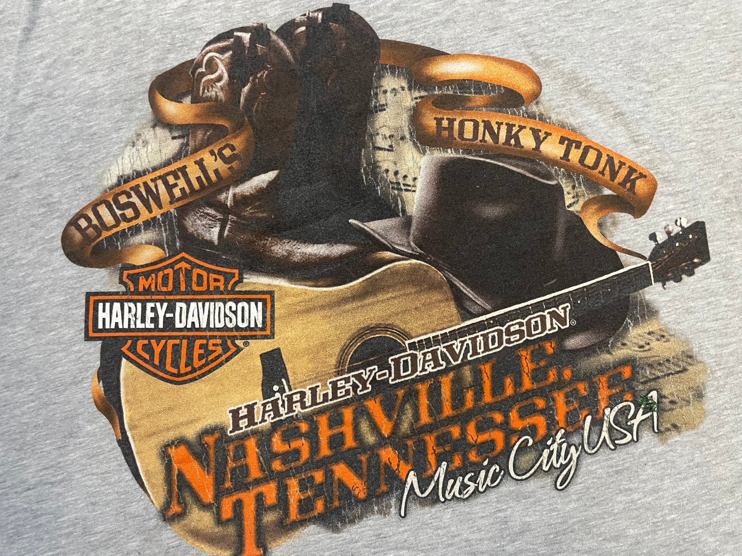 Harley Davidson Nashville cutoff tee