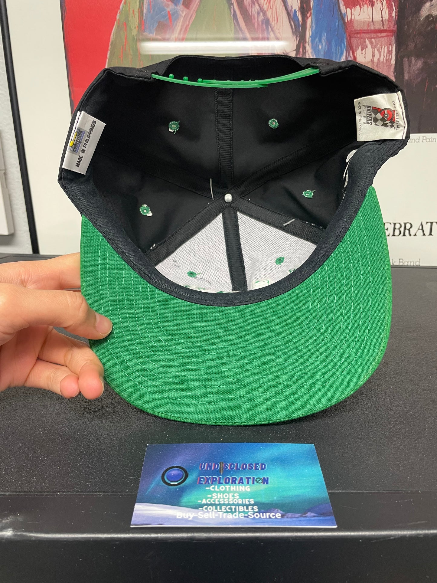 vintage 1990s Harry Gant #33 NASCAR black and green hat