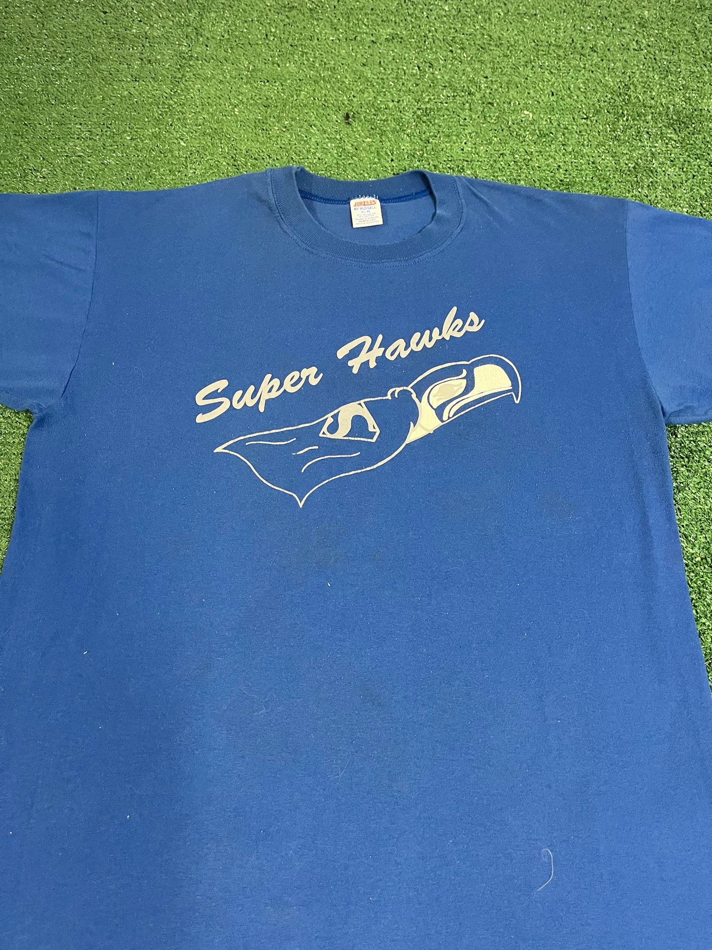 Vintage 1980 Seattle Seahawks superhawks tee