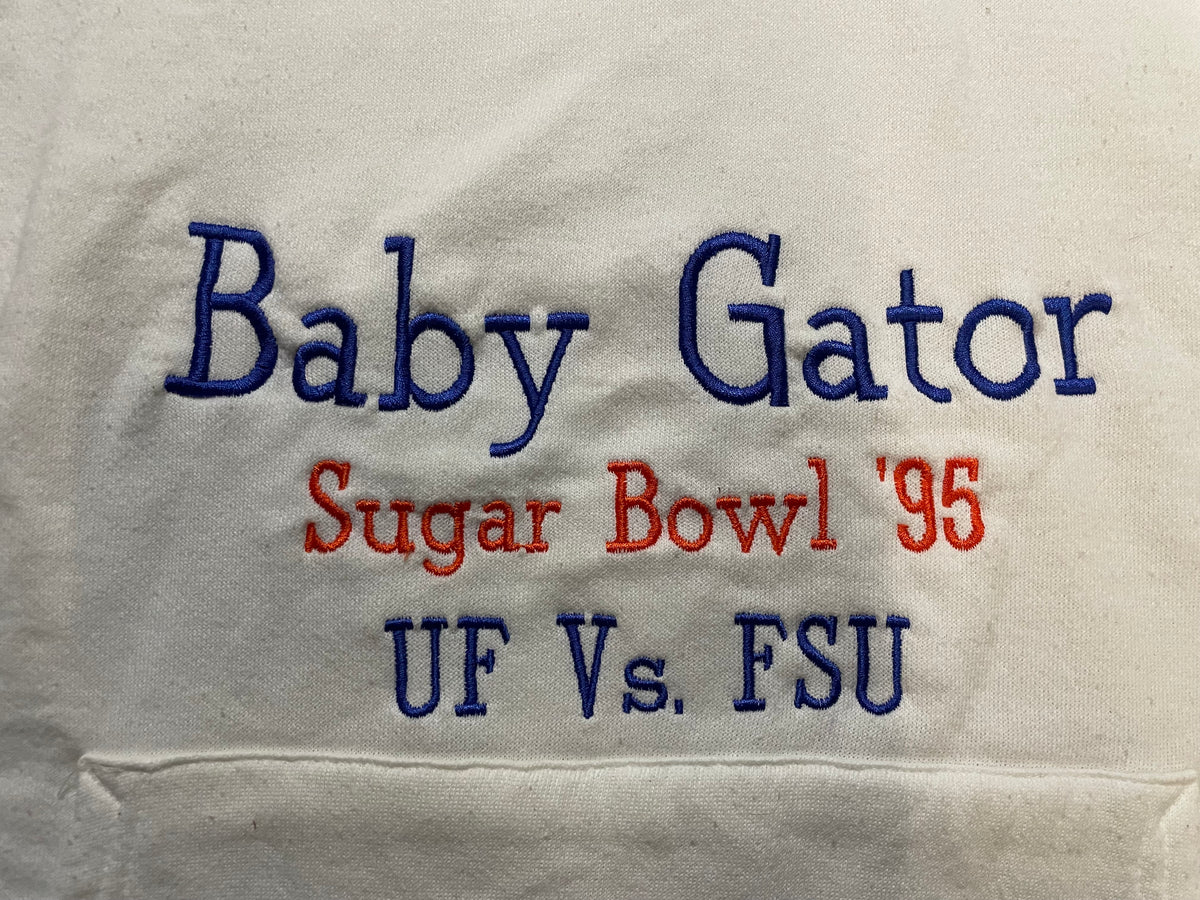 Vintage 1990s Baby Gator Sugar bowl UF VS FSU hoodie