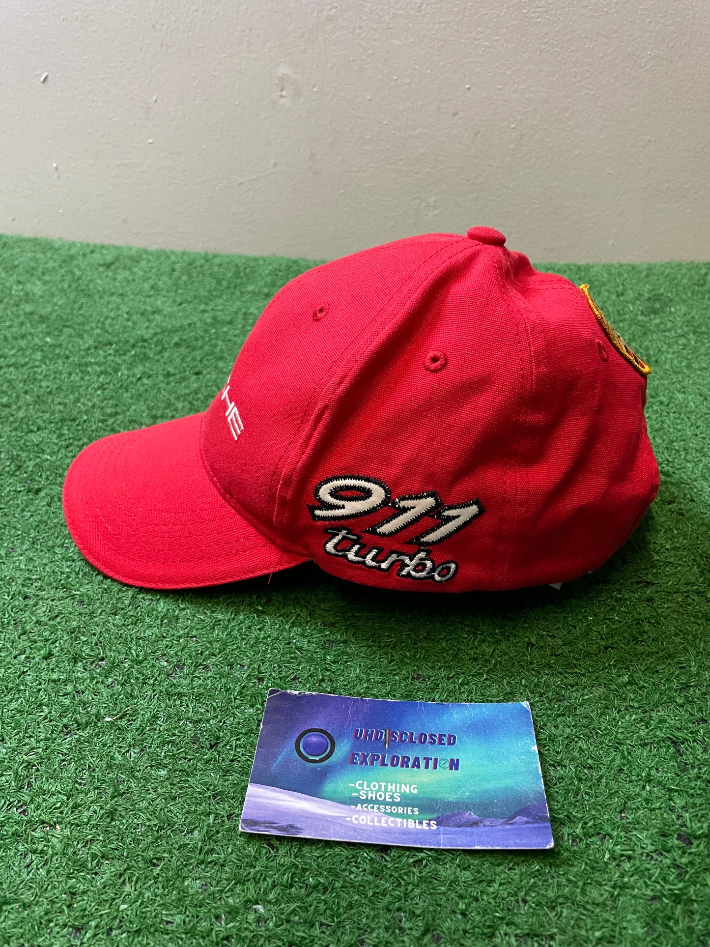 Vintage Porsche 911 Turbo red hat