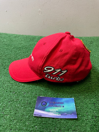 Vintage Porsche 911 Turbo red hat