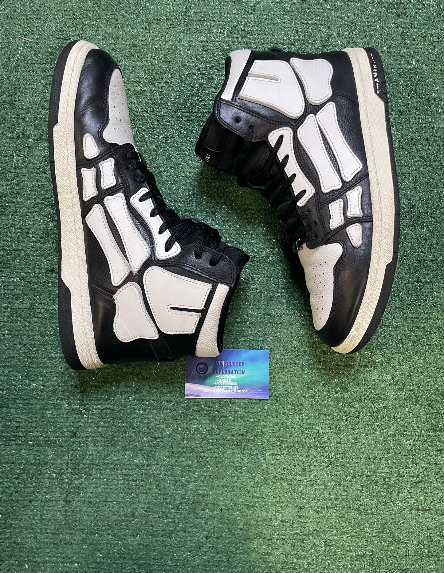 Amiri skel top high black white size 11men/12.5women(EU 44)