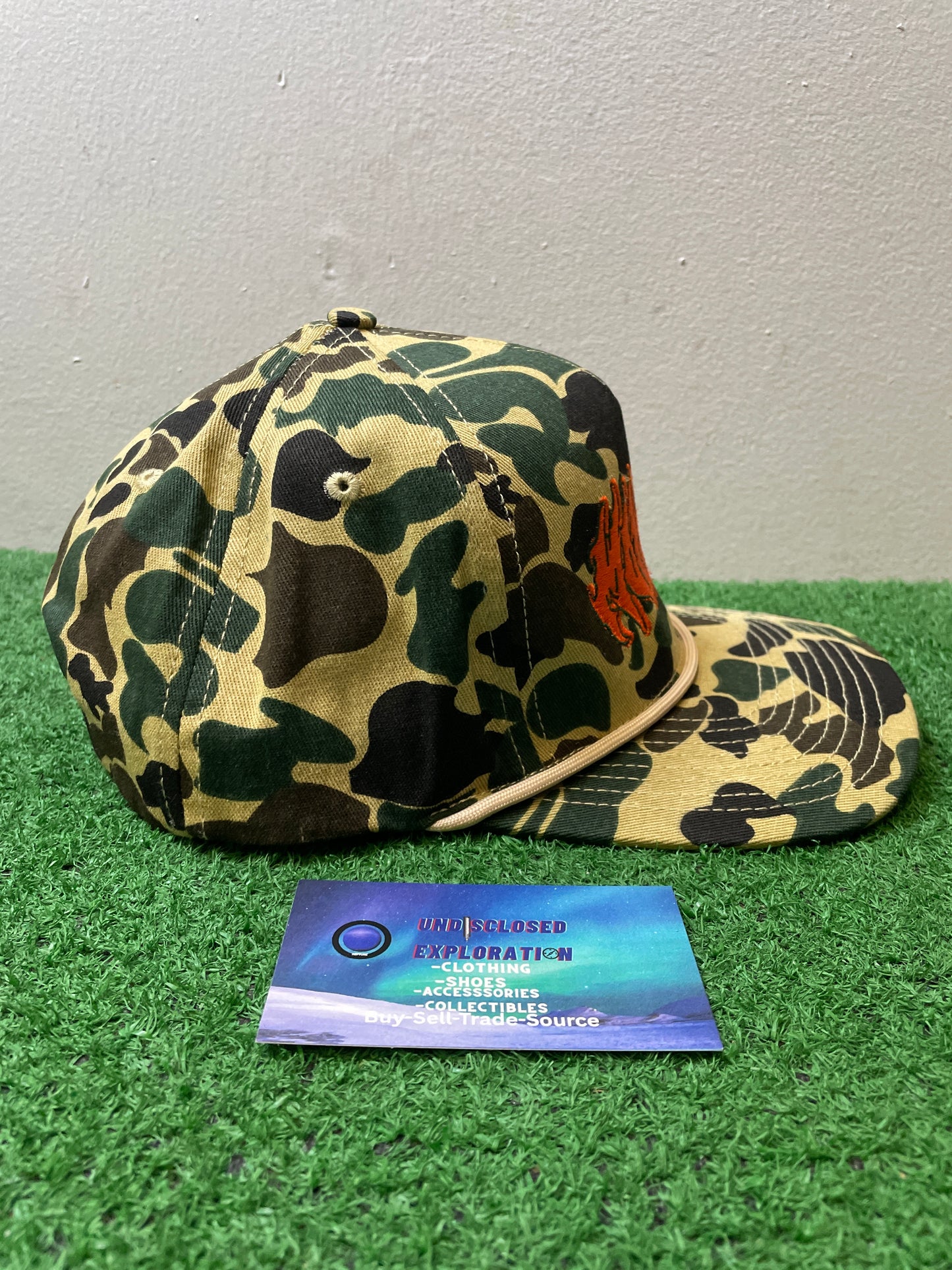 Duck camo orange embroidered hat