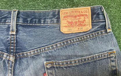 Vintage Levi 501 light wash faded jeans