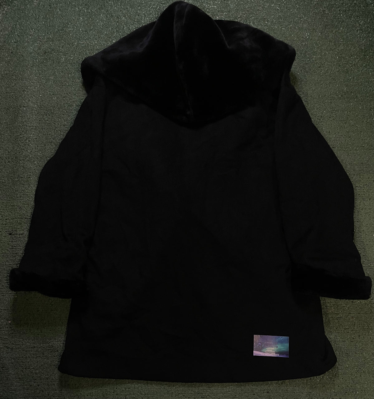 Vintage Lorovi black fur wool coat