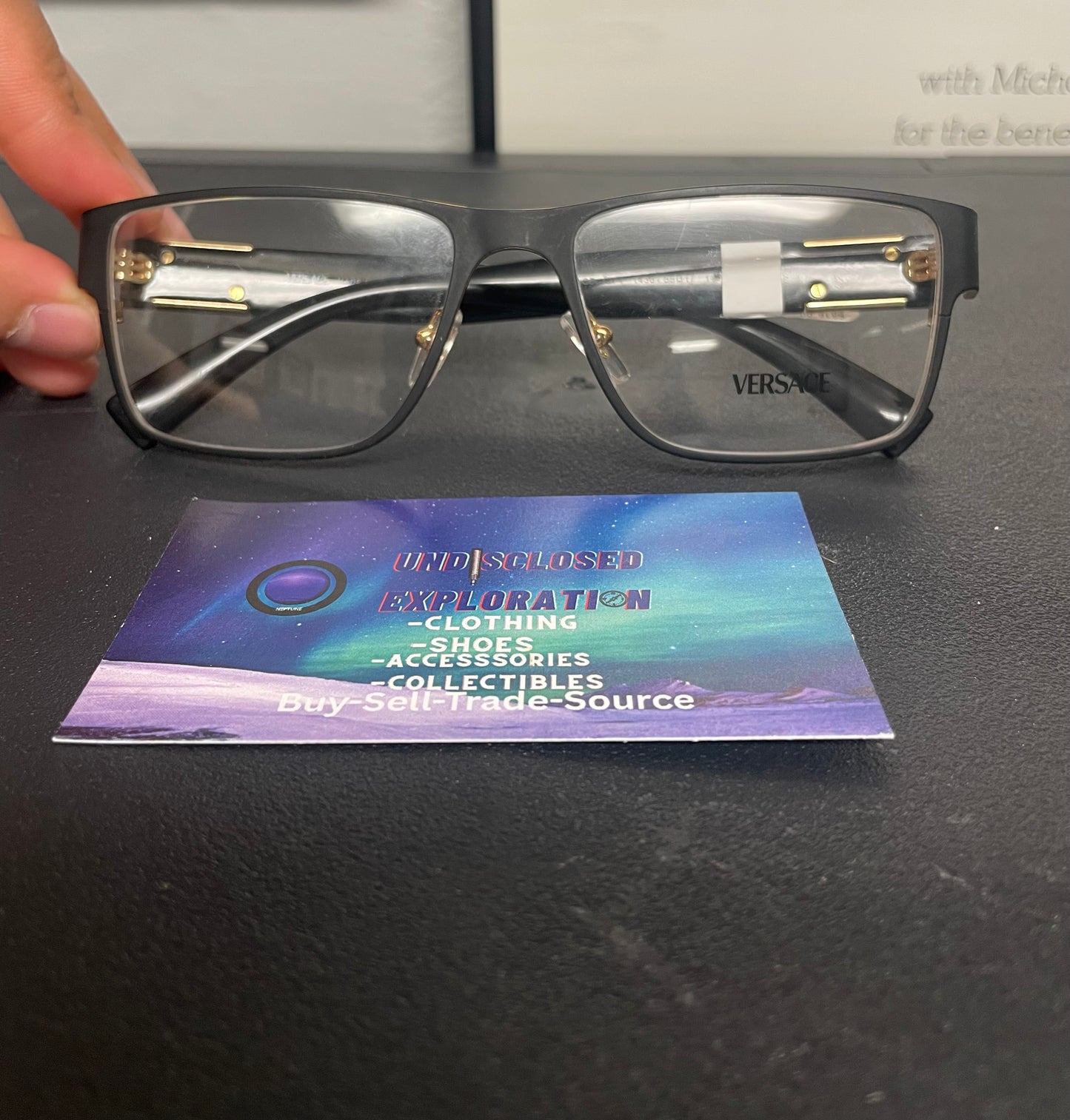Versace black & gold VE1274 glasses