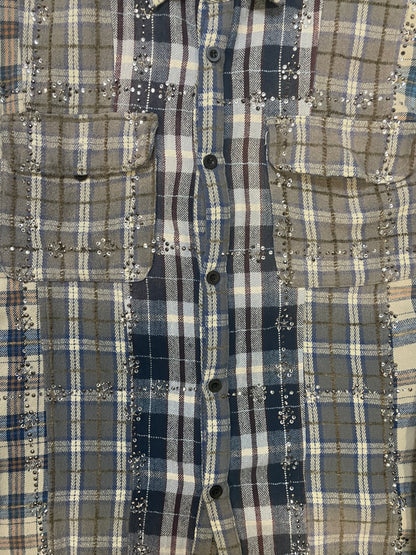 Vale blue crystal flannel