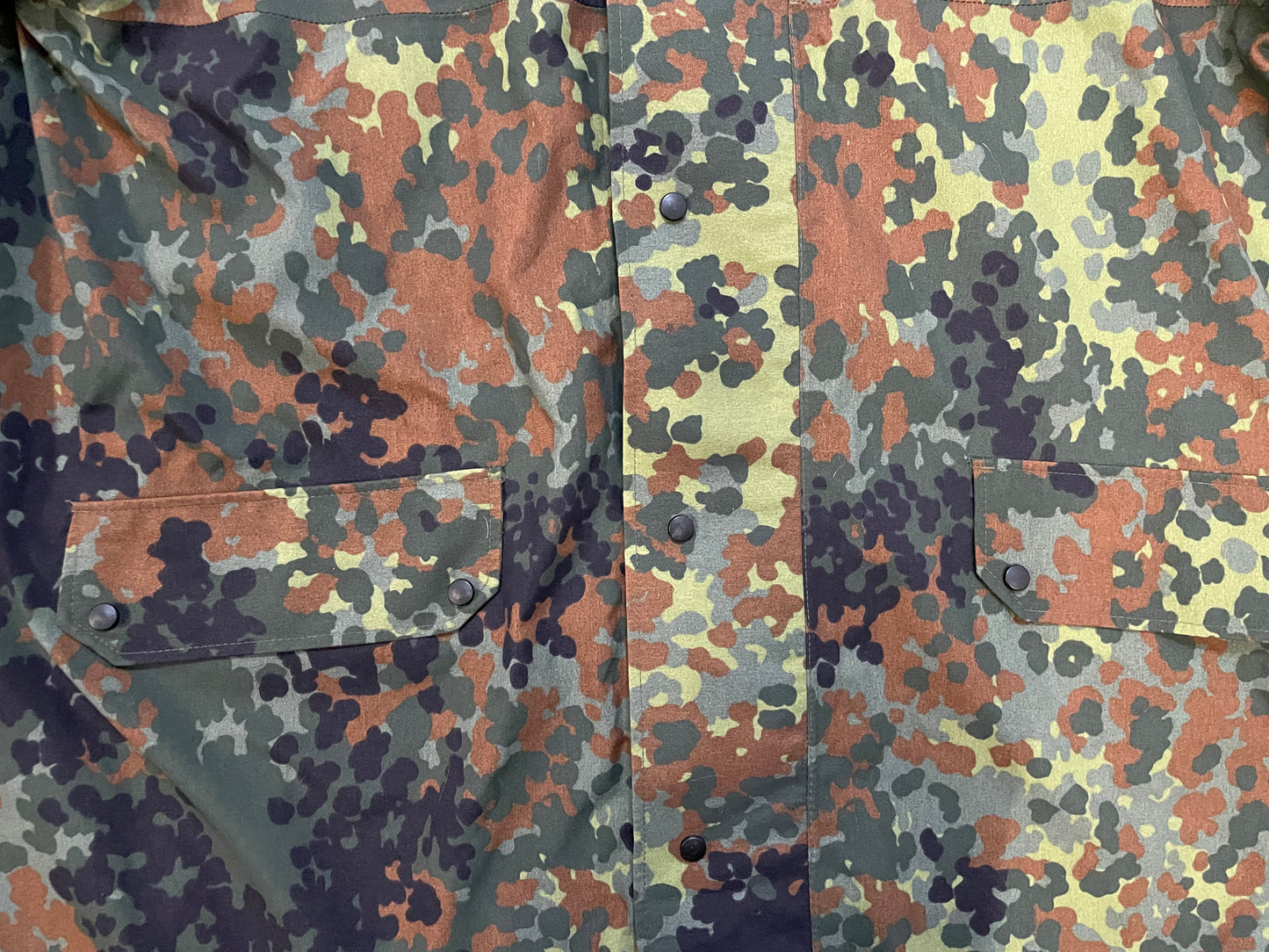 Vintage 90s German Bundeswehr Army GoreTex Flecktarn Rain Jacket