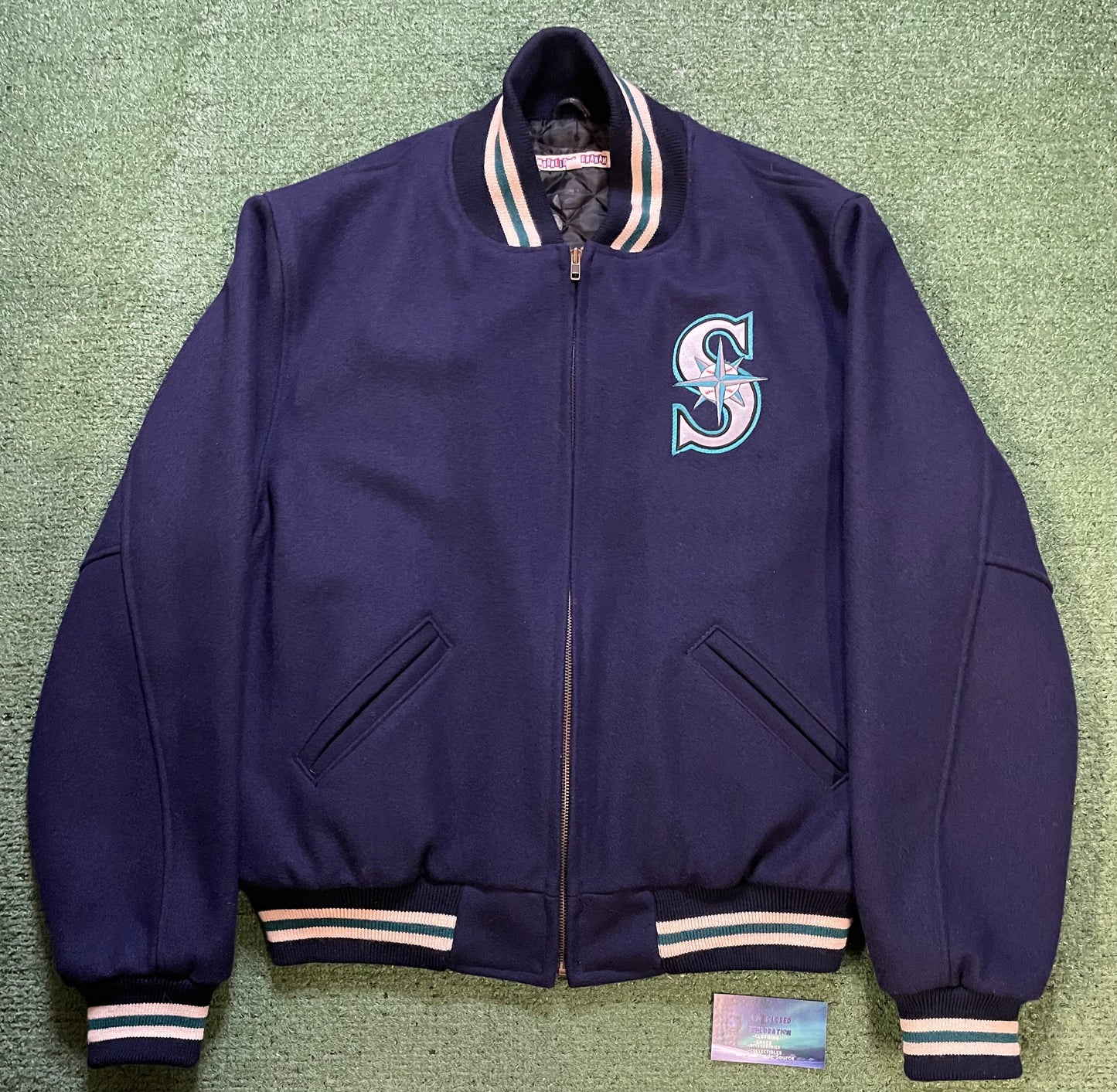 Vintage 1990s Seattle Mariners suede varsity jacket