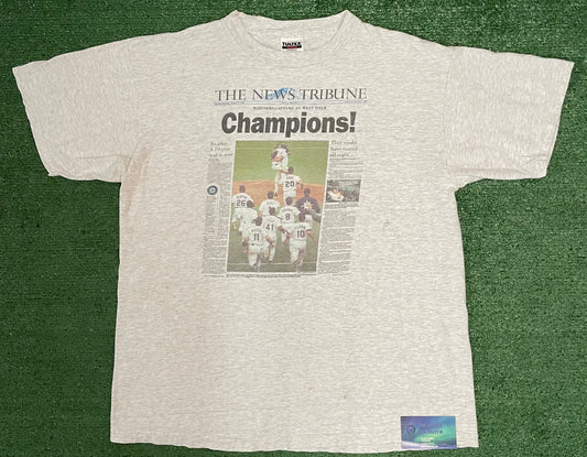 Vintage 1995 Seattle mariners champions the news tribune newspaper tee