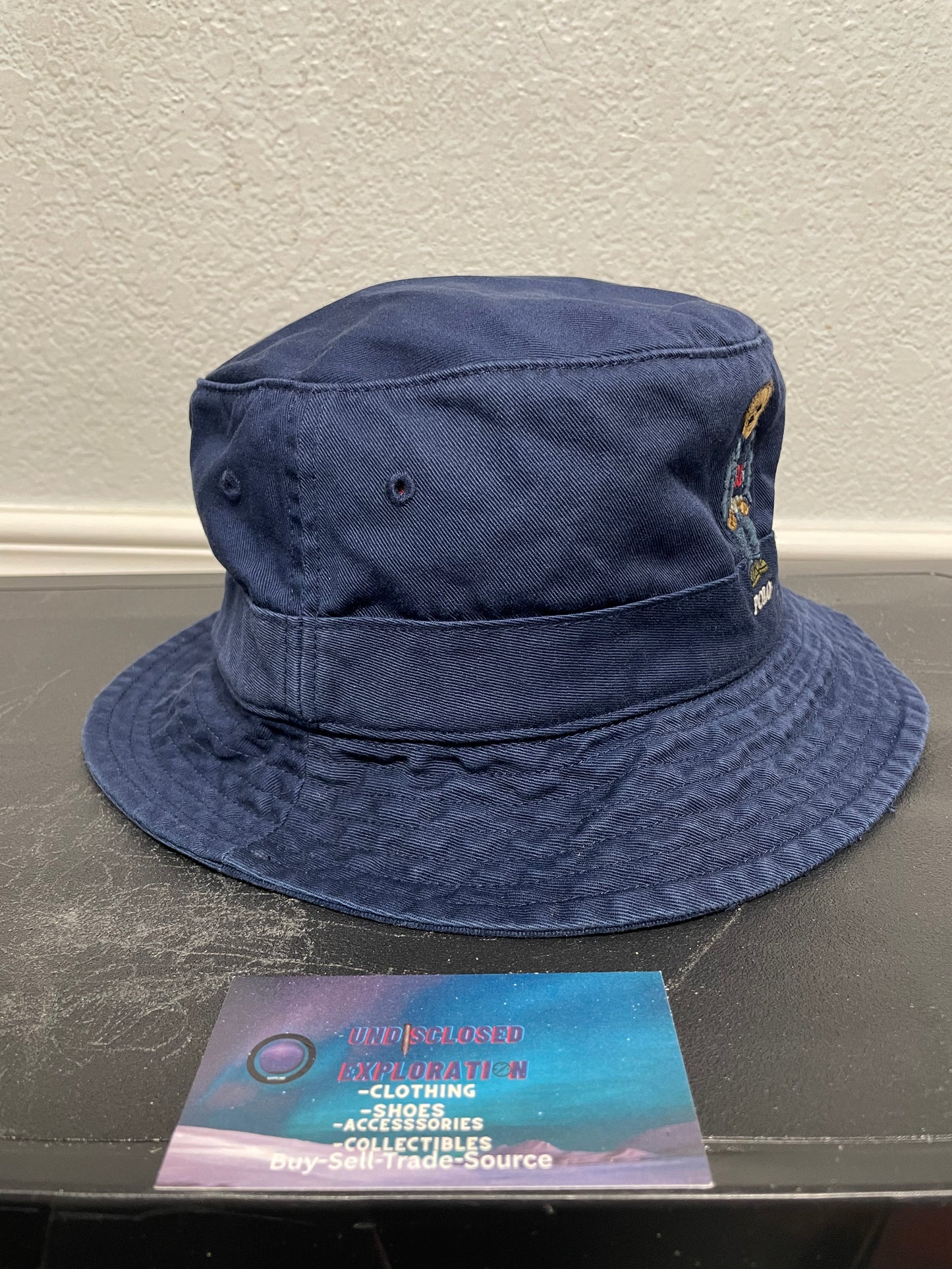 Navy Polo Ralph Lauren bear bucket hat