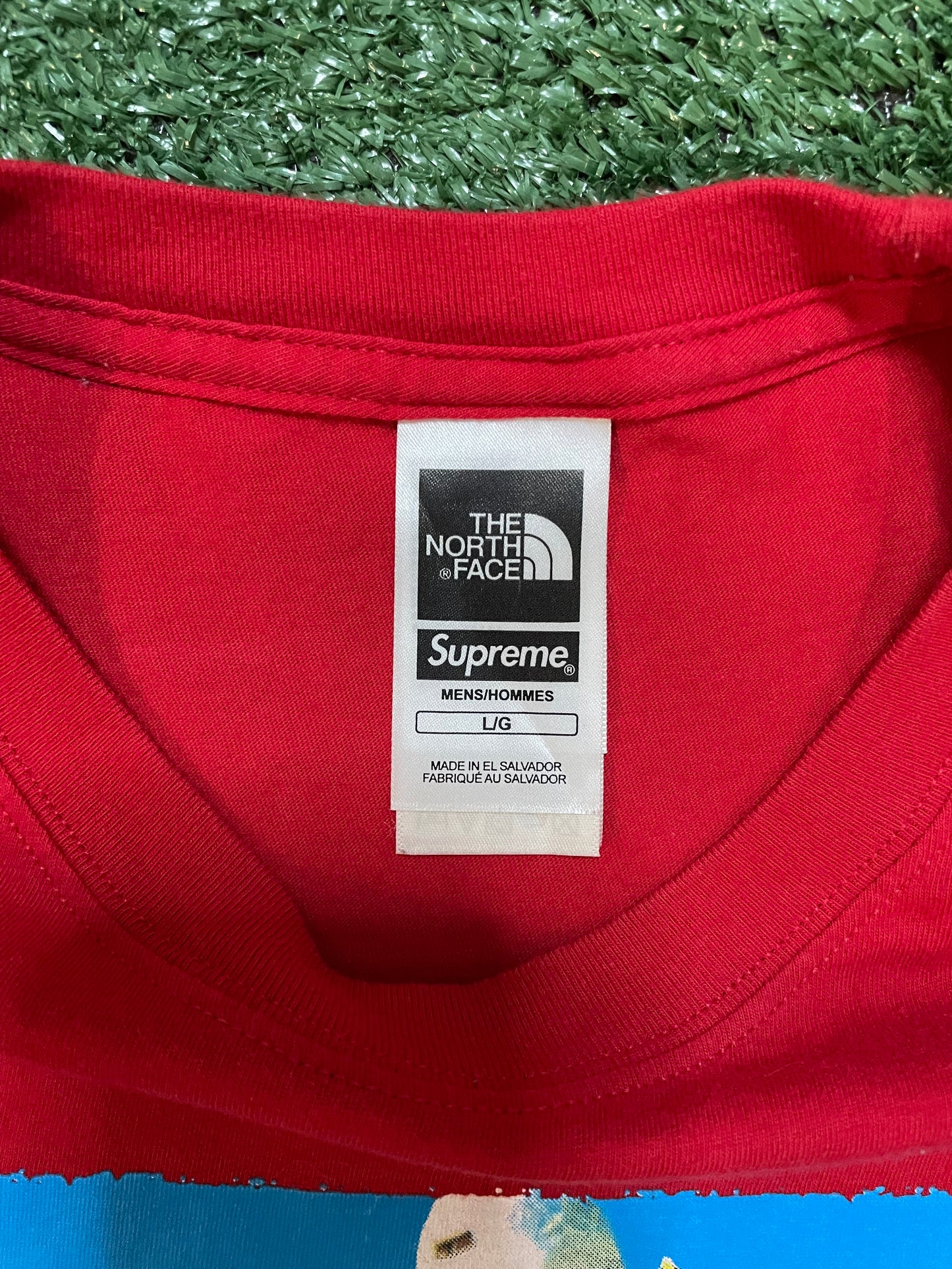 Supreme x North face red Photo tee
