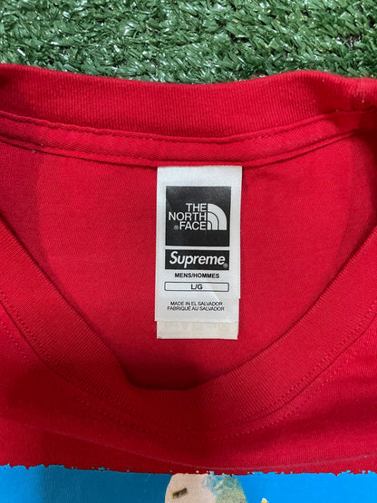 Supreme x North face red Photo tee