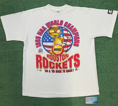 Vintage 1990s  Houston Rockets NBA world champions back to back tee
