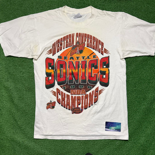 Vintage Seattle SuperSonics Shirt 1996 Finals