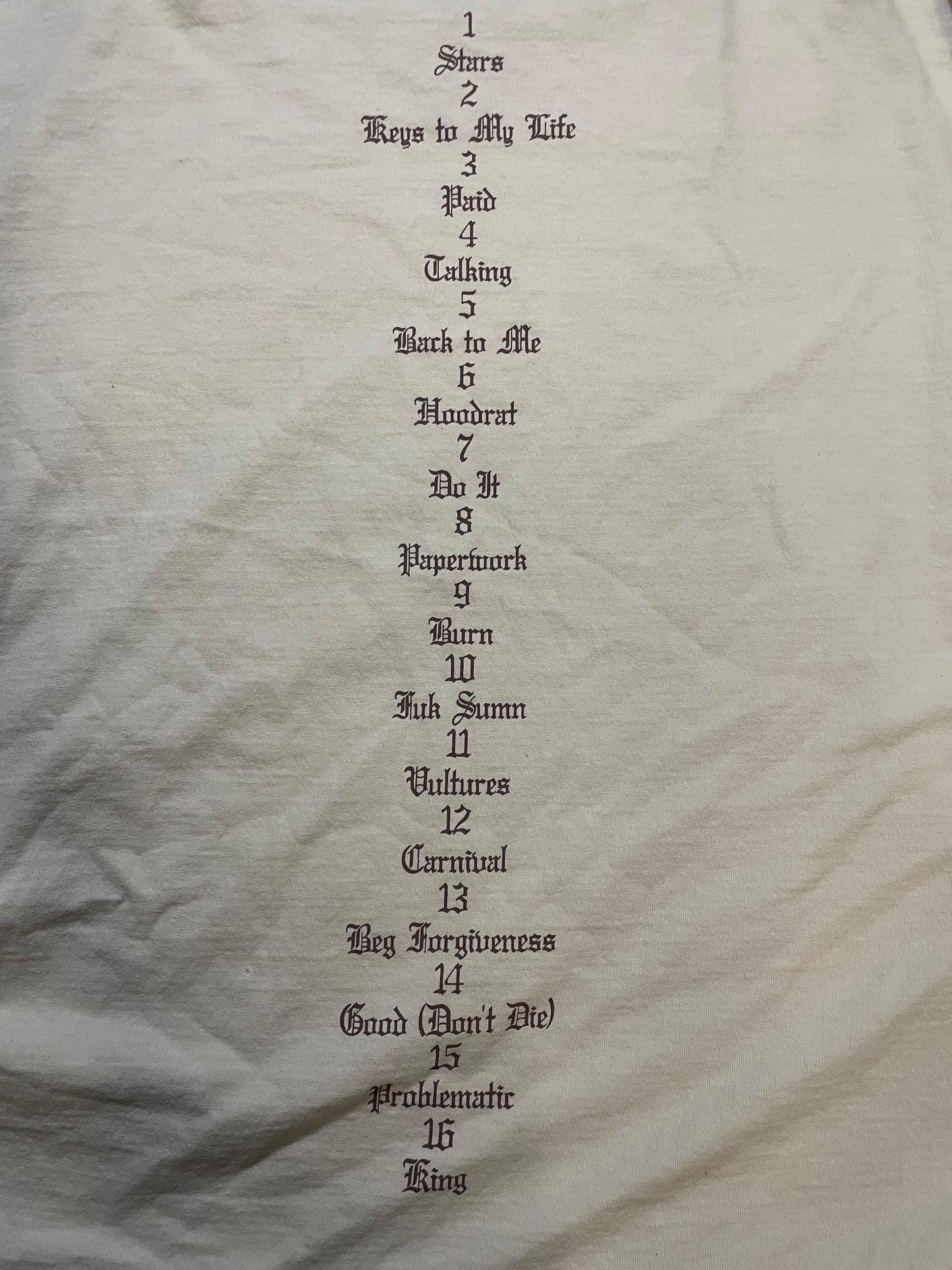 Kanye West vultures beige longsleeve