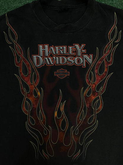 Vintage 1990s Harley Davidson V flame Longsleeve