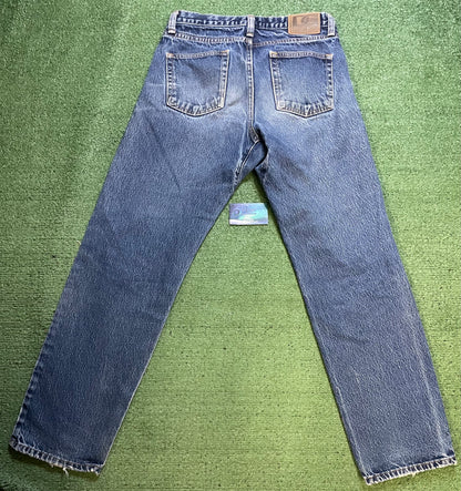 Diamond Gusset blue jeans