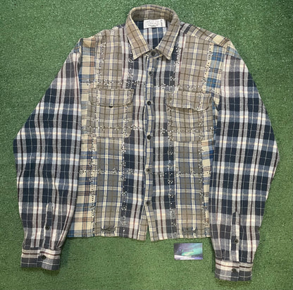 Vale blue crystal flannel