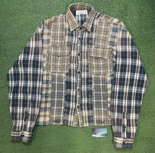 Vale blue crystal flannel