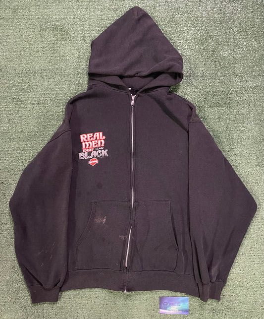 Vintage 1990s Harley Davidson Real Men Wear Black hoodie