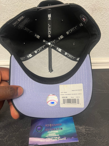 Seattle Mariners black & lilac new era hat