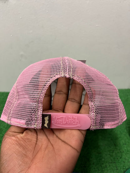 Von Dutch pink and brown hat