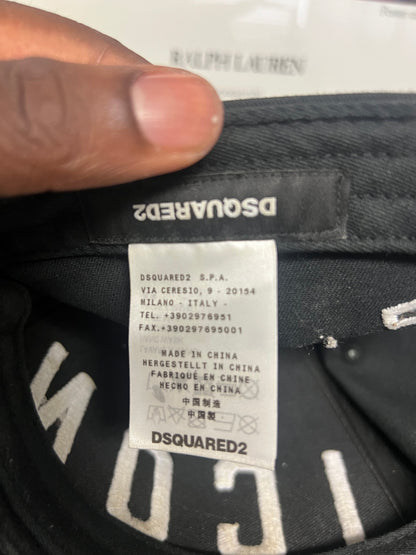 DSQUARED 2 Icon Distressed Black hat