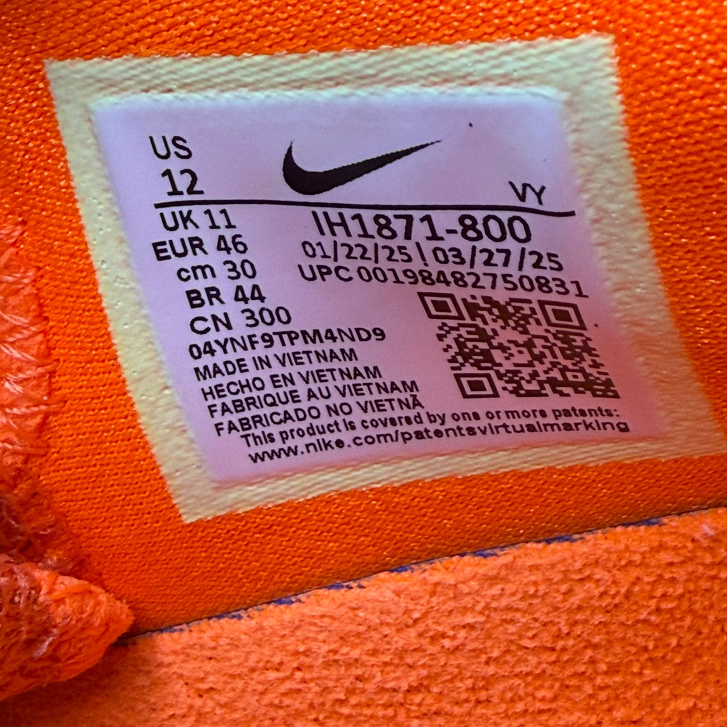 Nike Kobe 6 Total Orange 12 Men “Preowned”