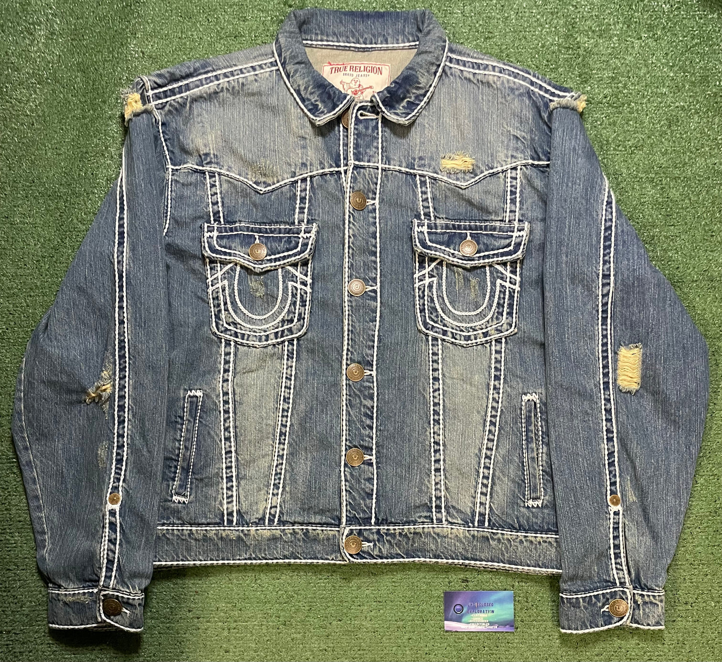 True Religion light wash Jimmy jean jacket