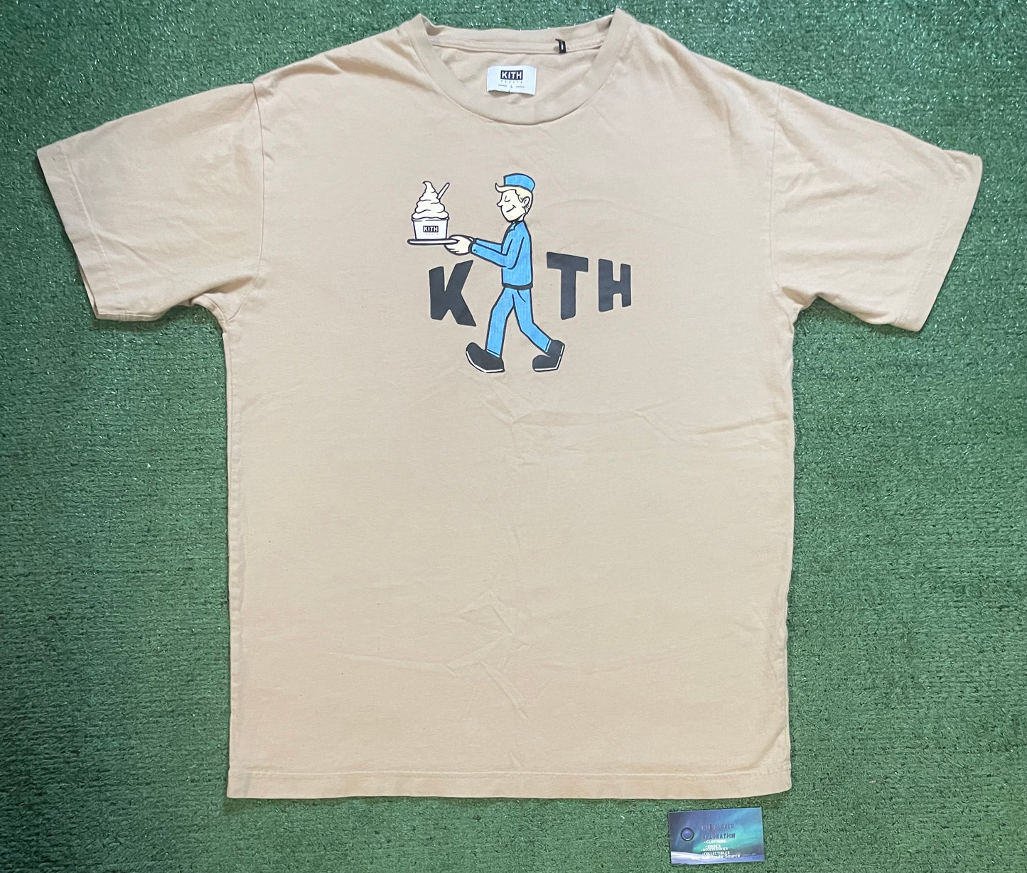 Kith treats delivered beige tee