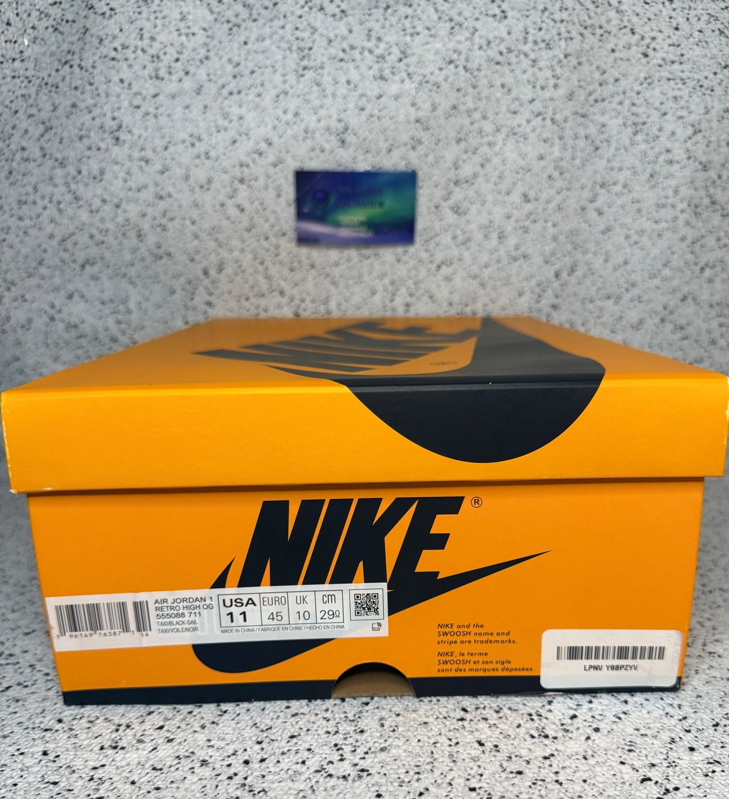 Jordan 1 Yellow Toe Taxi 11 Men/12.5 Women “Preowned”