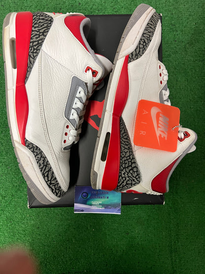 Jordan 3 fire red 2022 size 11.5men/13women