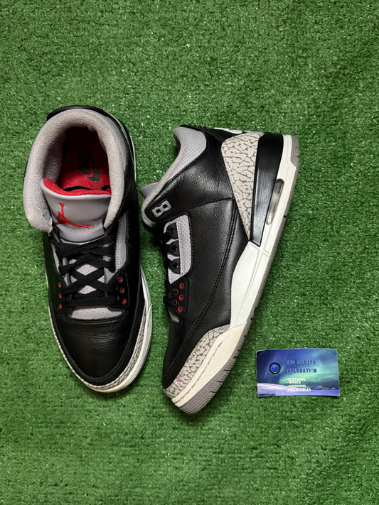 Jordan 3 Black Cement 10.5 Men/12 Women “Preowned”