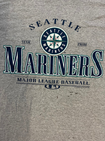 Vintage 2000s Seattle mariners team pride MLB grey tee