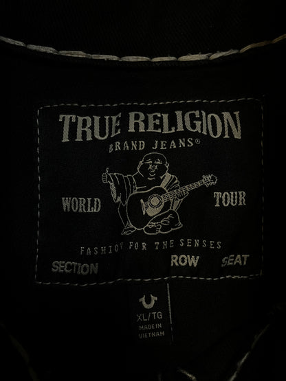 True Religion black & white jean jacket