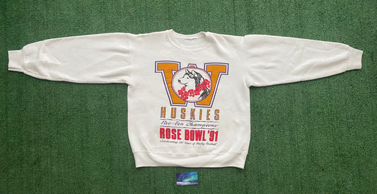 Vintage 1991 Rose Bowl university of Washington Crewneck