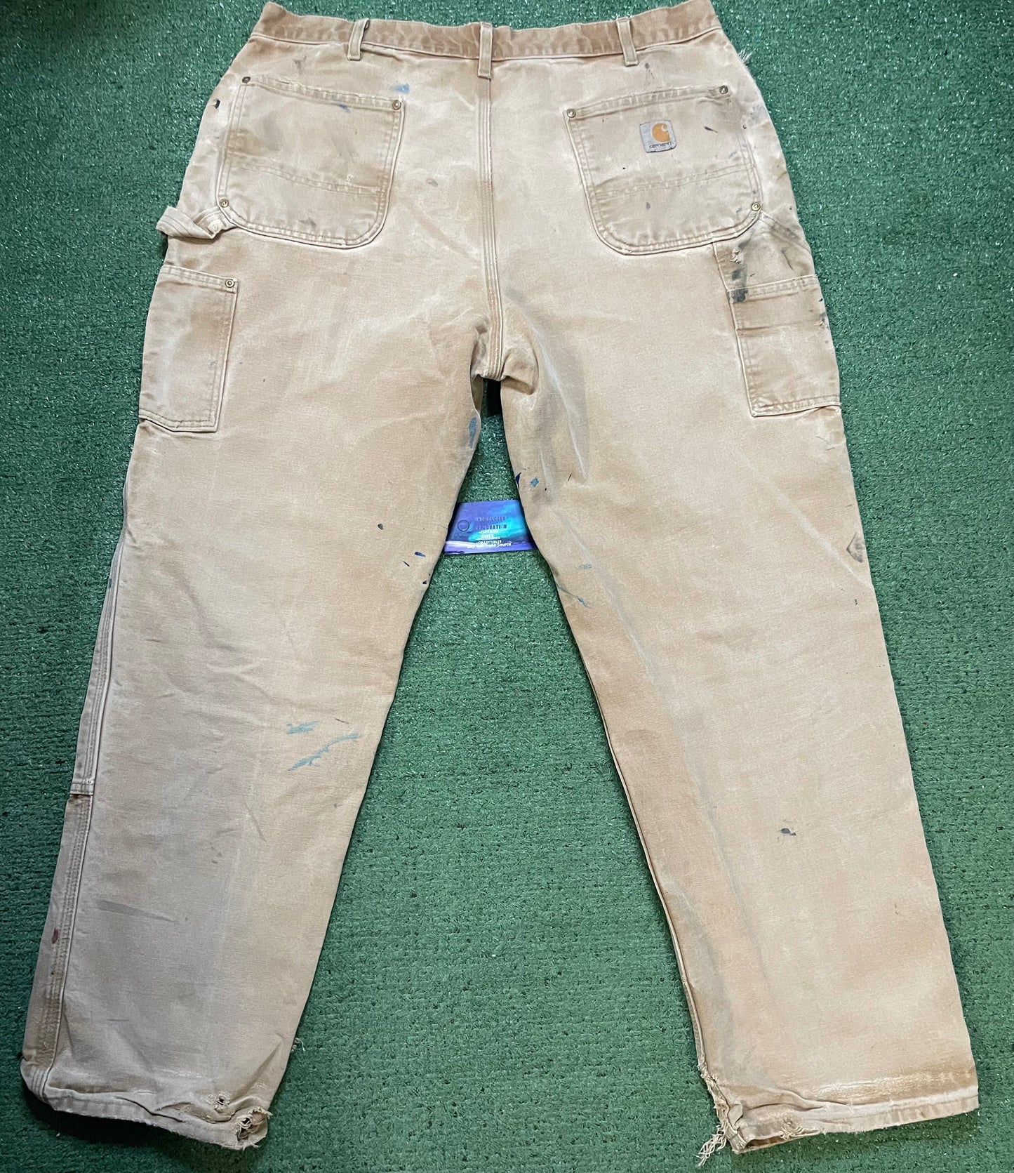 Vintage Carhartt beige distressed double knees