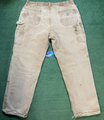 Vintage Carhartt beige distressed double knees