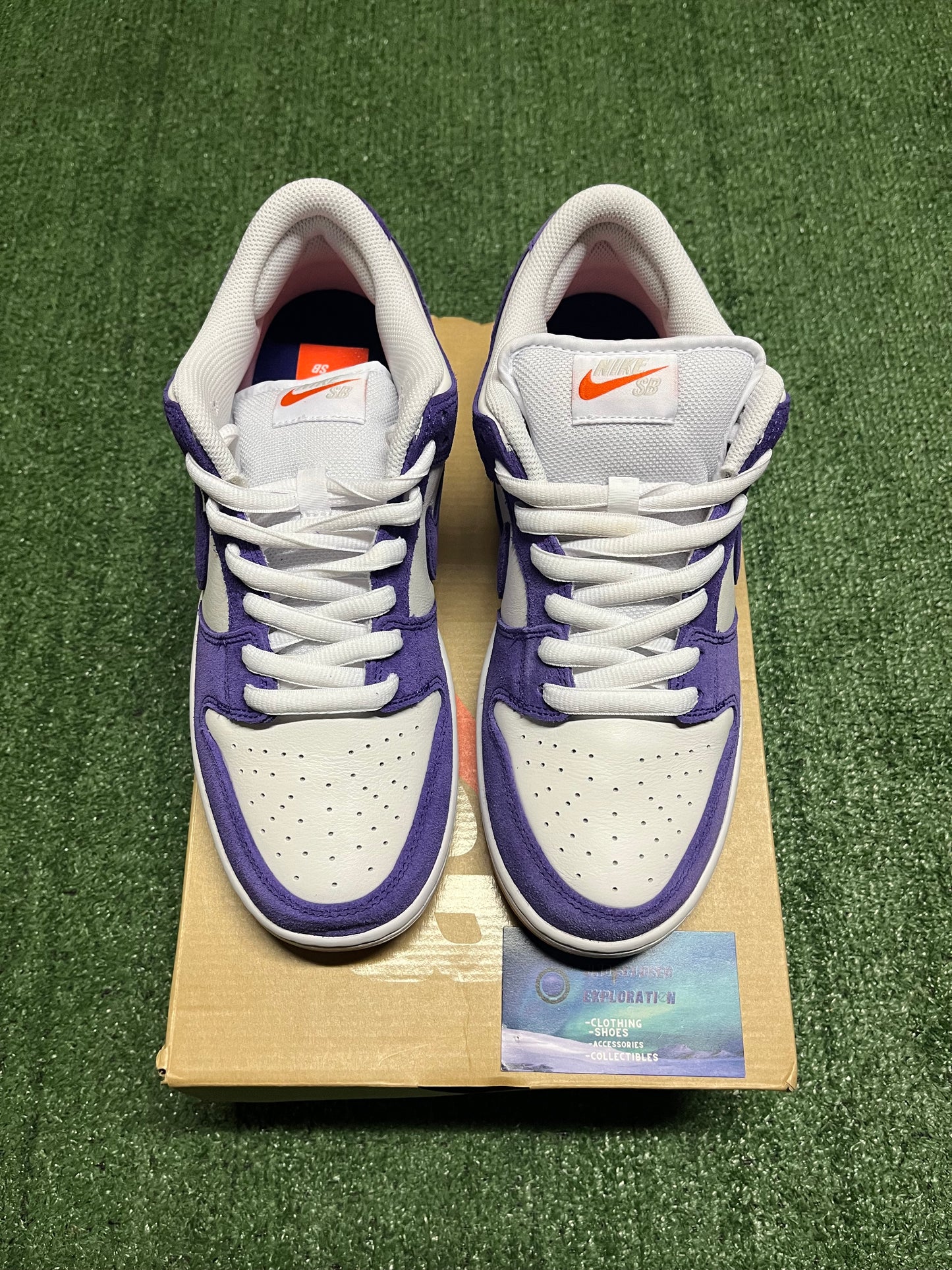 Nike sb dunk low orange label court purple