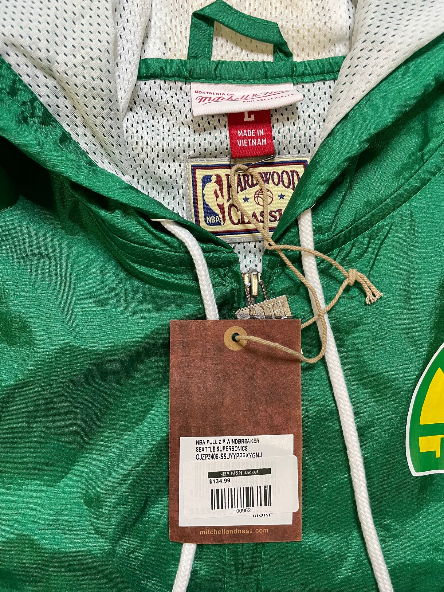 Seattle Supersonics Hardwood Classics Undeniable Full-Zip Windbreaker