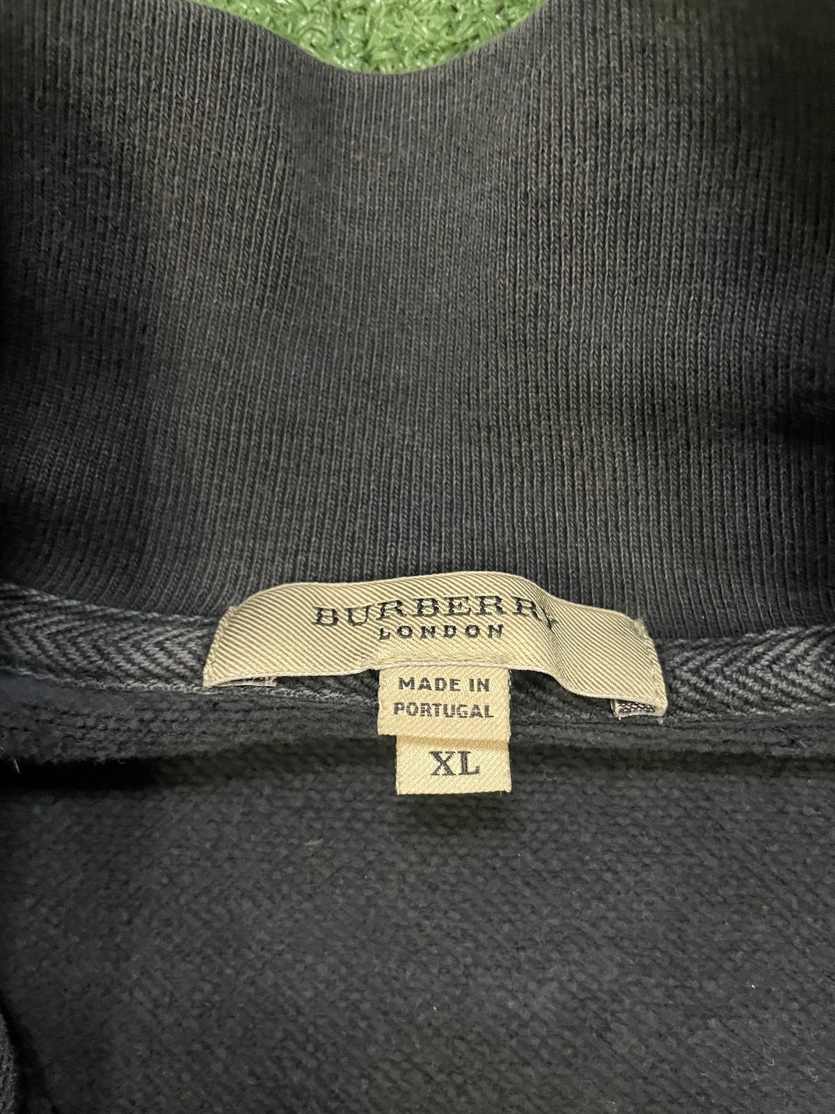 Burberry charcoal quarter zip