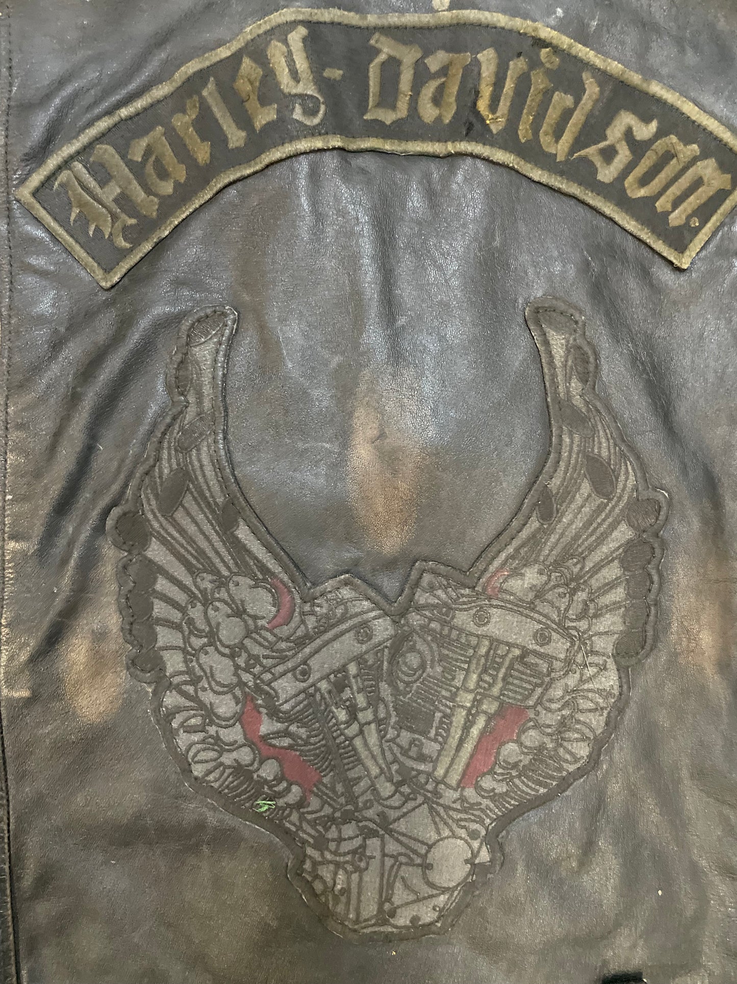 Vintage leather Harley Davidson swingarm vest