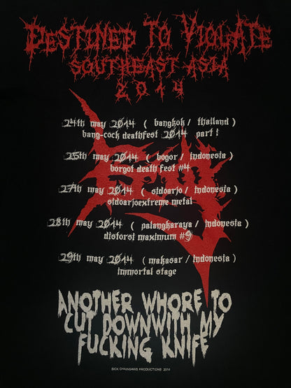 Gorgasm destined to violate Southeast Asia 2014 tee