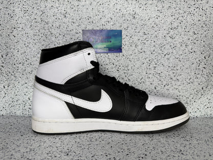 Jordan 1 High Black White 10 Men/11.5 Women “Preowned”