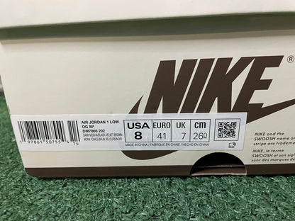 Air Jordan 1 Low Travis Scott velvet size 8men/9.5women
